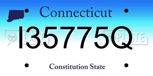 I35775Q Connecticut License Plate