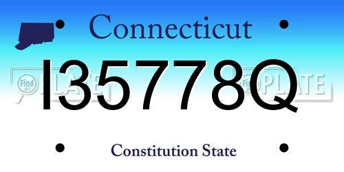 I35778Q Connecticut License Plate