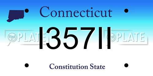 I357II Connecticut License Plate