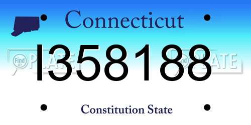 I358188 Connecticut License Plate