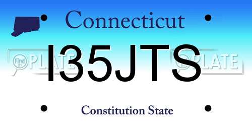 I35JTS Connecticut License Plate