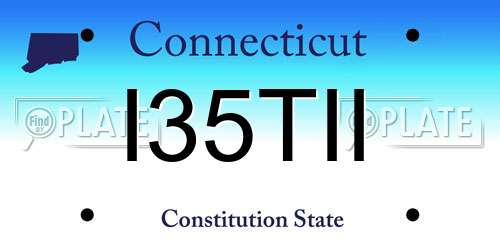 I35TII Connecticut License Plate