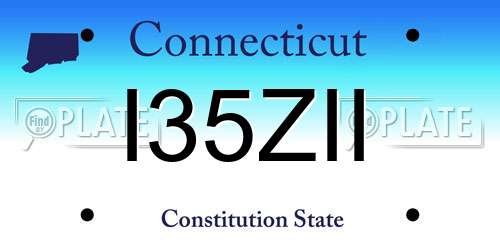 I35ZII Connecticut License Plate