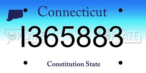 I365883 Connecticut License Plate