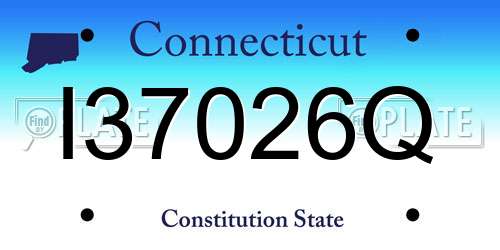 I37026Q Connecticut License Plate