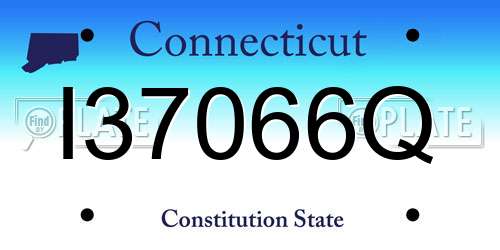 I37066Q Connecticut License Plate