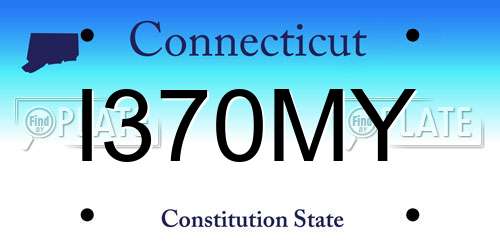 I370MY Connecticut License Plate
