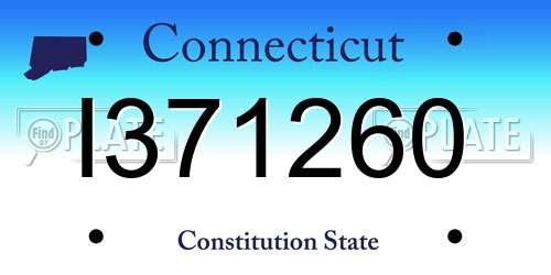 I371260 Connecticut License Plate
