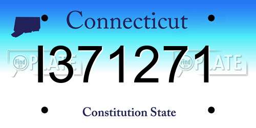 I371271 Connecticut License Plate
