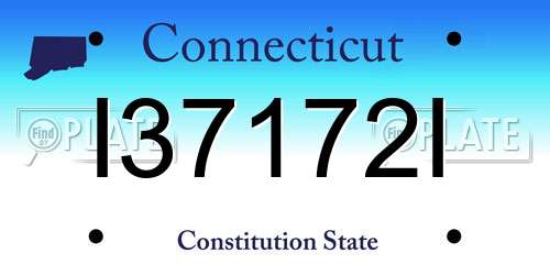 I37172I Connecticut License Plate