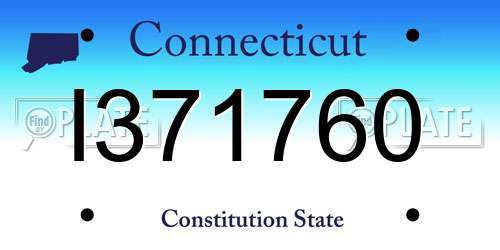 I371760 Connecticut License Plate