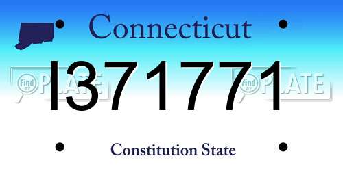 I371771 Connecticut License Plate