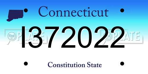 I372022 Connecticut License Plate