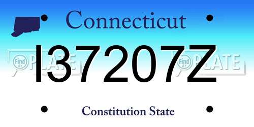 I37207Z Connecticut License Plate