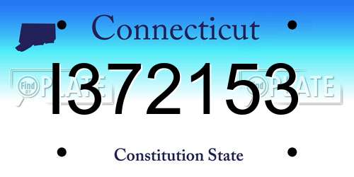 I372153 Connecticut License Plate