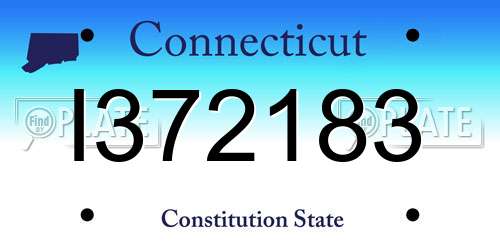 I372183 Connecticut License Plate