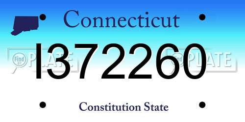 I372260 Connecticut License Plate