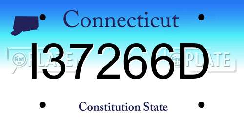 I37266D Connecticut License Plate