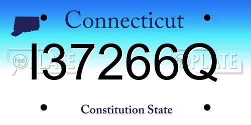 I37266Q Connecticut License Plate