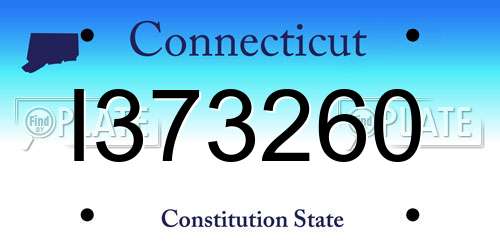 I373260 Connecticut License Plate