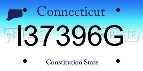 I37396G Connecticut License Plate