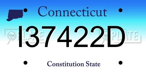 I37422D Connecticut License Plate