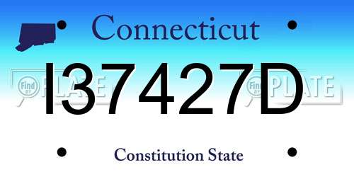 I37427D Connecticut License Plate