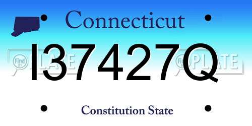 I37427Q Connecticut License Plate