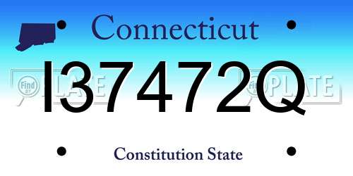 I37472Q Connecticut License Plate