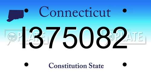 I375082 Connecticut License Plate