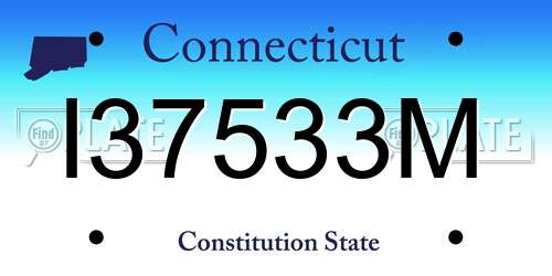 I37533M Connecticut License Plate