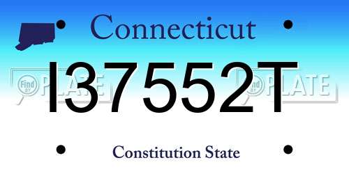 I37552T Connecticut License Plate