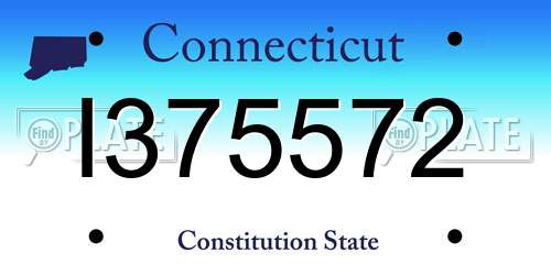 I375572 Connecticut License Plate