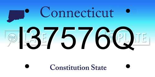 I37576Q Connecticut License Plate