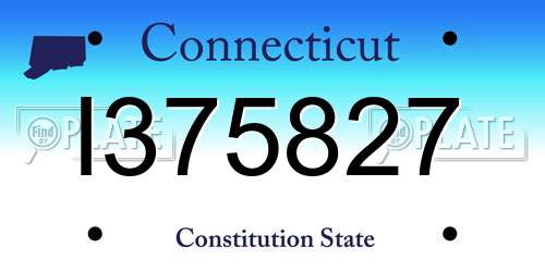 I375827 Connecticut License Plate