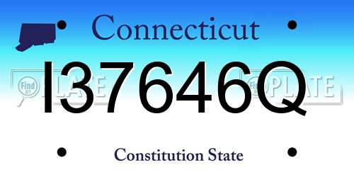 I37646Q Connecticut License Plate