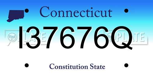 I37676Q Connecticut License Plate
