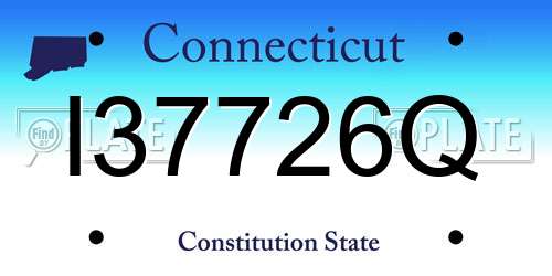 I37726Q Connecticut License Plate