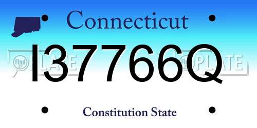 I37766Q Connecticut License Plate