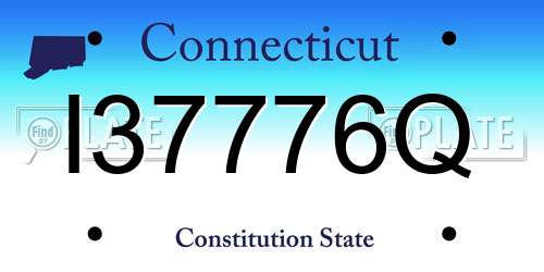 I37776Q Connecticut License Plate