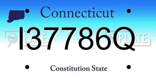 I37786Q Connecticut License Plate
