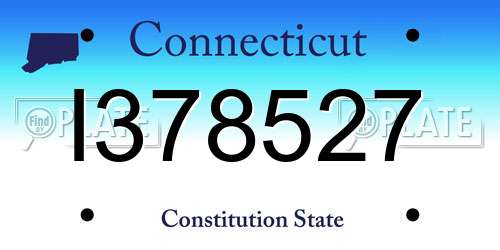 I378527 Connecticut License Plate