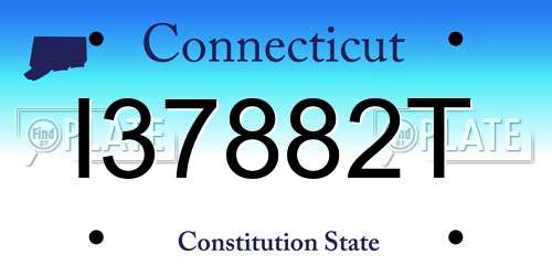 I37882T Connecticut License Plate