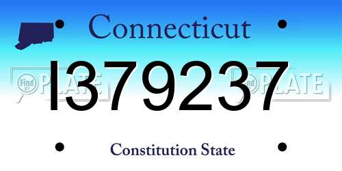 I379237 Connecticut License Plate