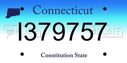 I379757 Connecticut License Plate