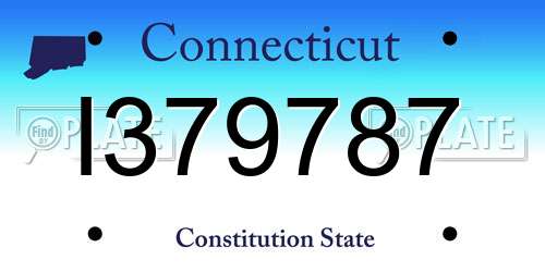 I379787 Connecticut License Plate