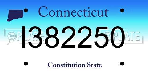I382250 Connecticut License Plate