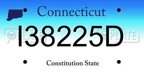 I38225D Connecticut License Plate