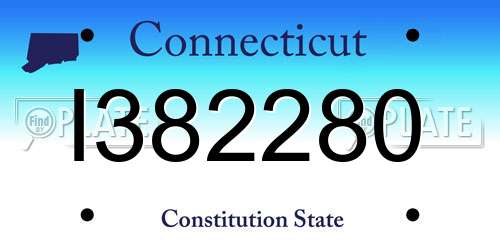 I382280 Connecticut License Plate