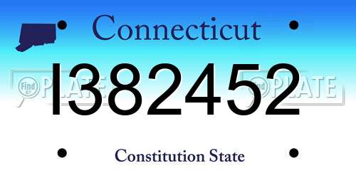 I382452 Connecticut License Plate